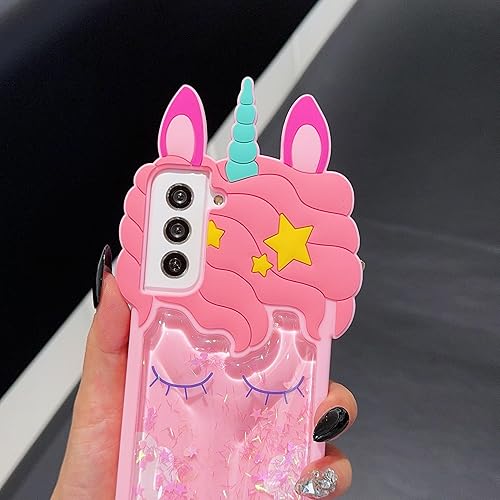 Miniatura 33 de Quicksand - Funda de silicona suave para Samsung A14 5G, diseño de dibujos animados en 3D, diseño de unicornio y arena movediza Samsung A14