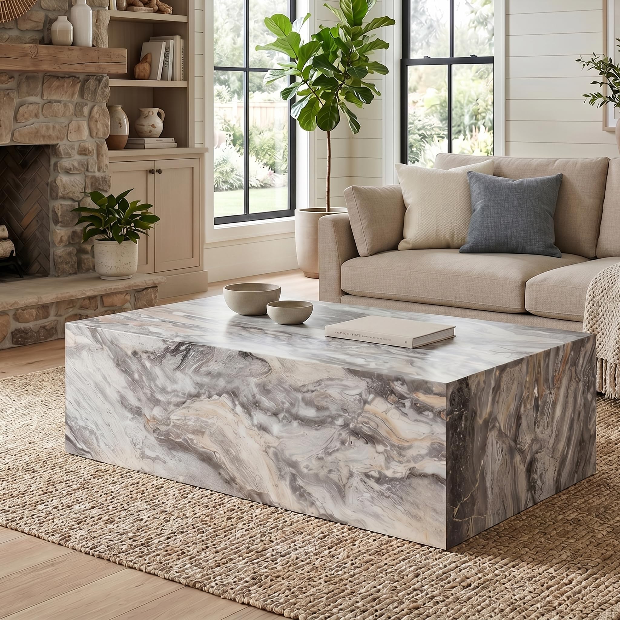 BAOPIN Faux Marble Table