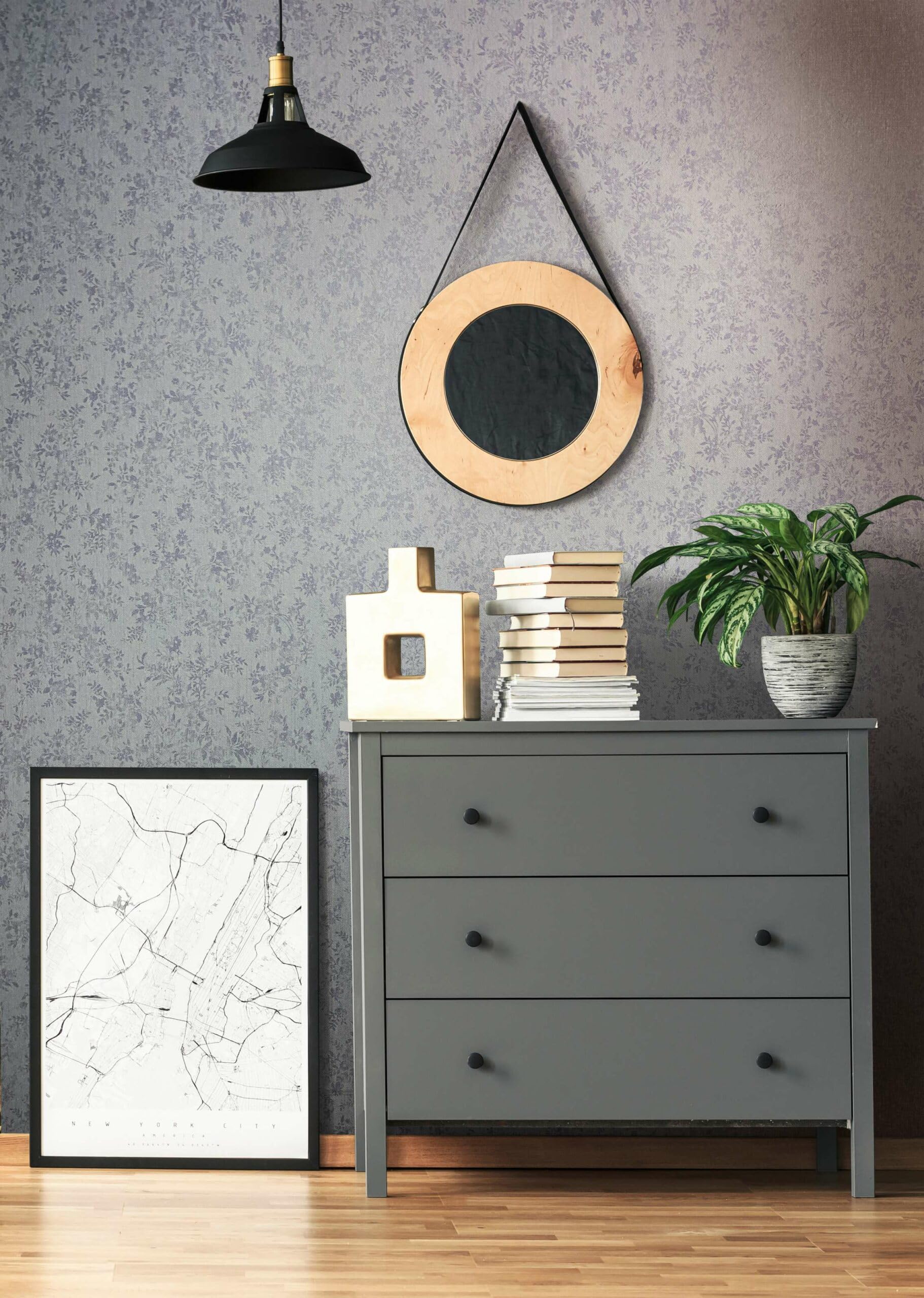 Marburg Papel Pintado De Lunares Azules Liso Moderno Para Salón O Dormitorio, Fabricado En Alemania, 10,05 X 0,53 M