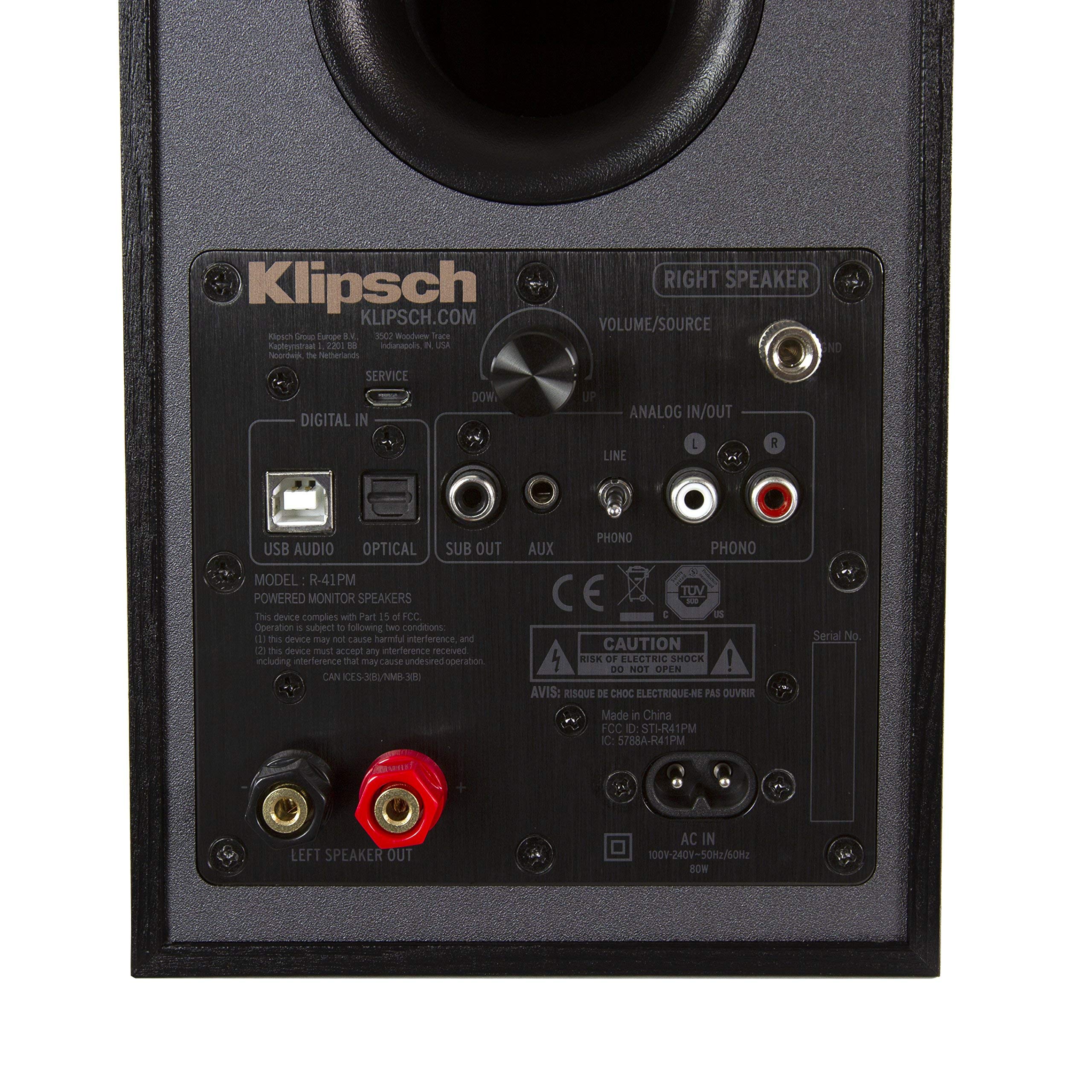 Amazon.com: Klipsch R-41PM Powered Bookshelf Speaker (Renewed