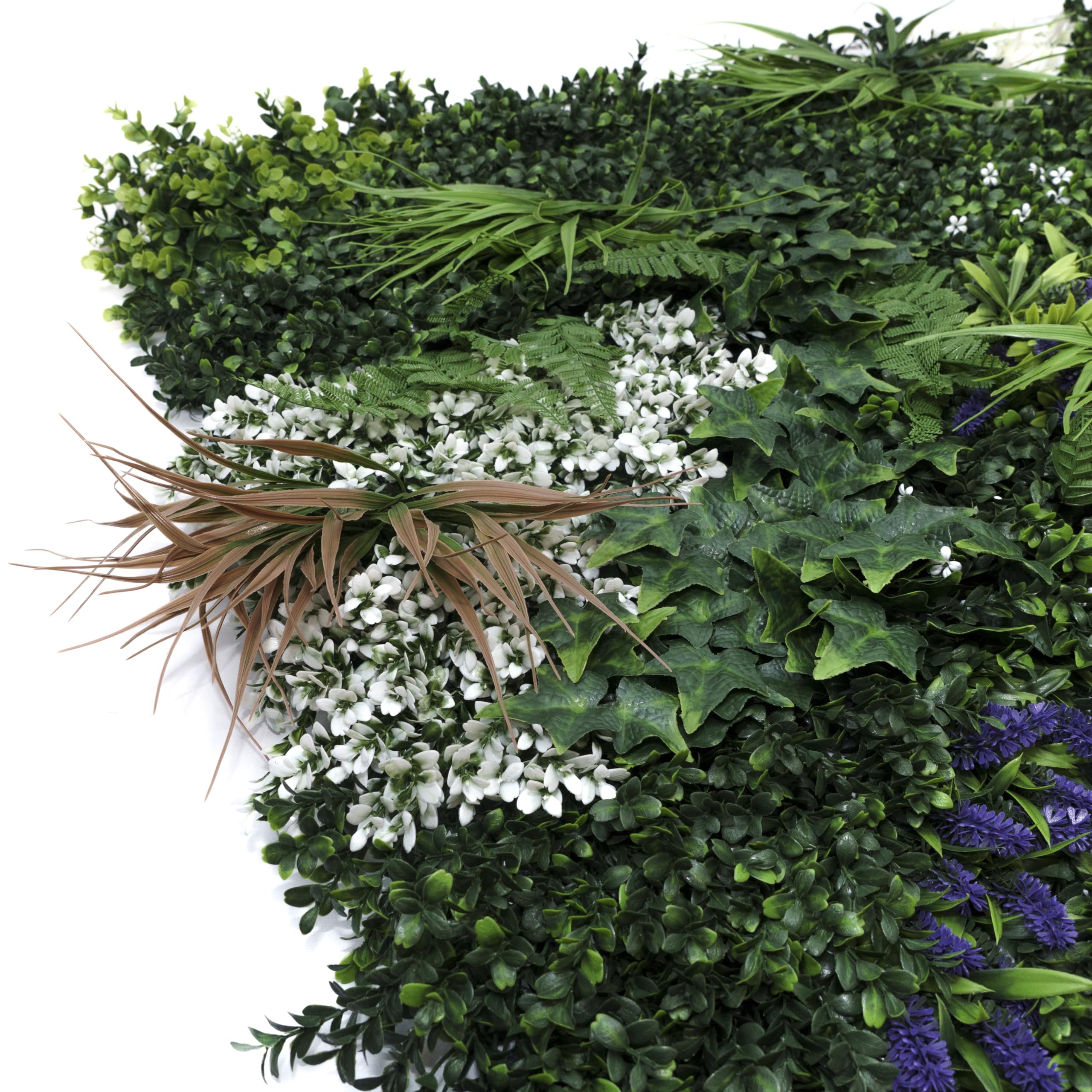 Jardín Vertical Artificial Exterior e Interior | Muro Vegetal Artificial 100 x 100 cm (1m²) | Protección UV | Diseño Moderno | Hiedra Tropical | Planta Decorativa Pared