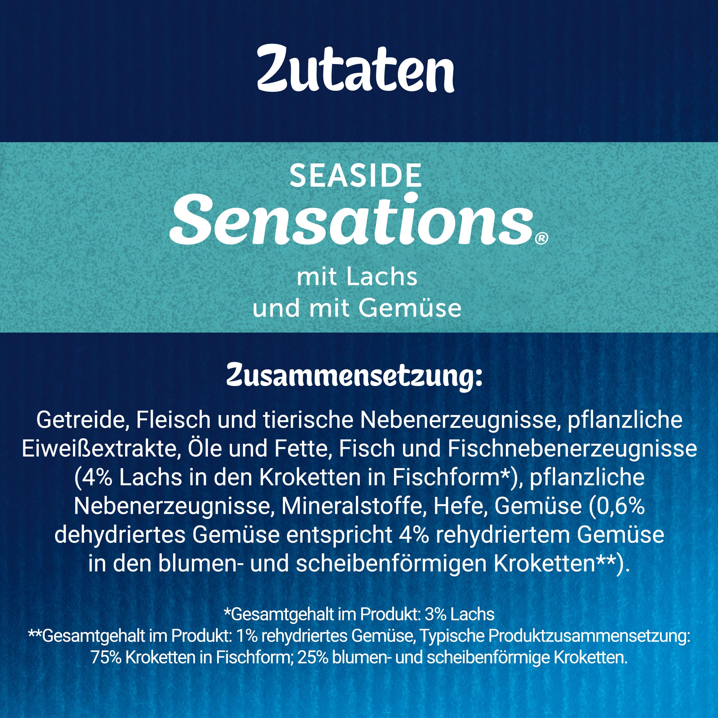 Felix Seaside Sensations Katzenfutter trocken, mit Lachs und Gemüse, 6er Pack (6 x 2kg)