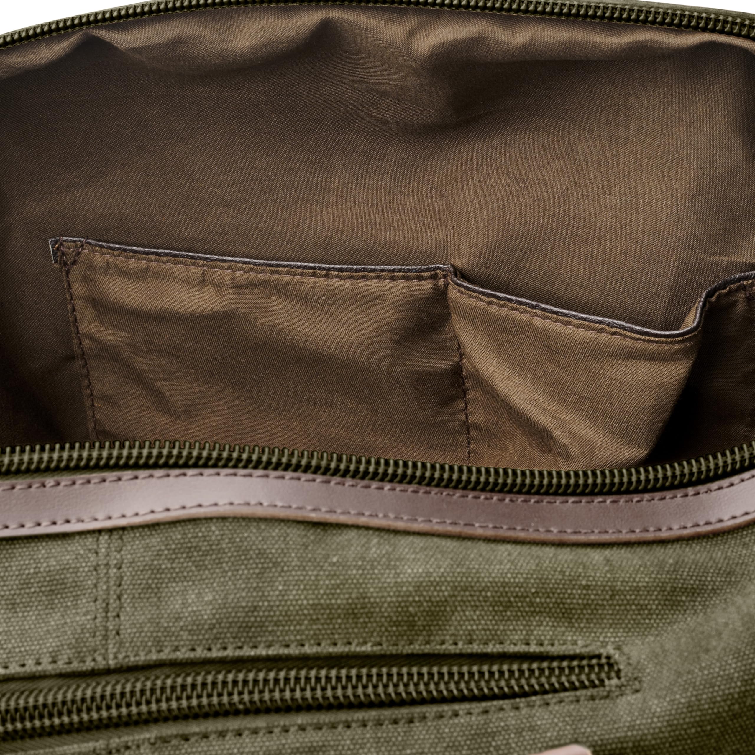 Trendhim Bolsa grande de lona de grafito vintage y cuero marrón para hombre, para viajes, escapadas de fin de semana, elegante y duradera para viajes nocturnos, Green, 55 x 30 cm