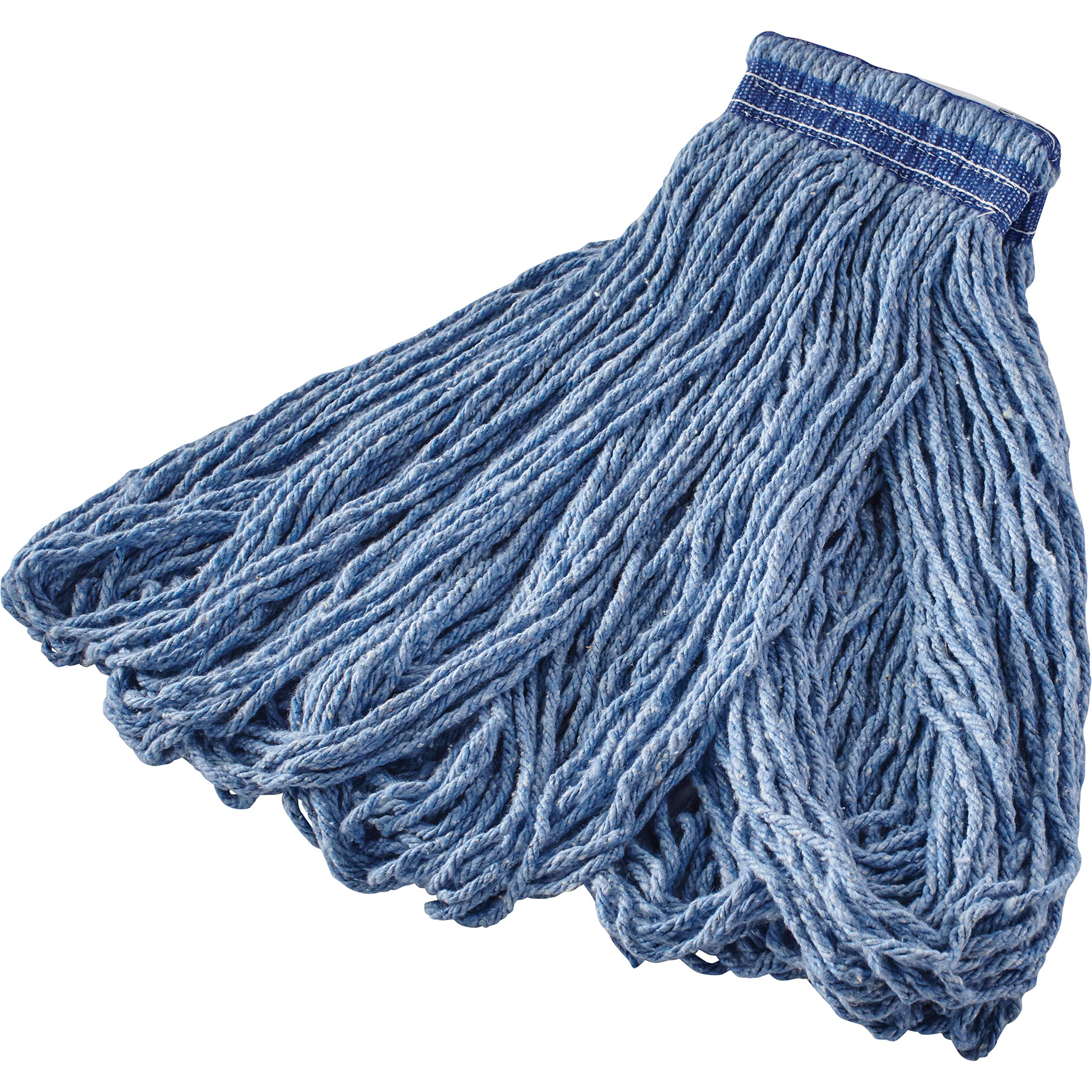 Rubbermaid Commercial Productos fge23800bl00 Universal con banda azul mezcla Mop, 24 oz (Pack de 12)