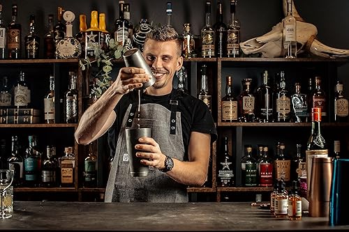 Miniatura 9 de Barfly Lata de cóctel, juego (18 oz y 28 oz), negro vintage