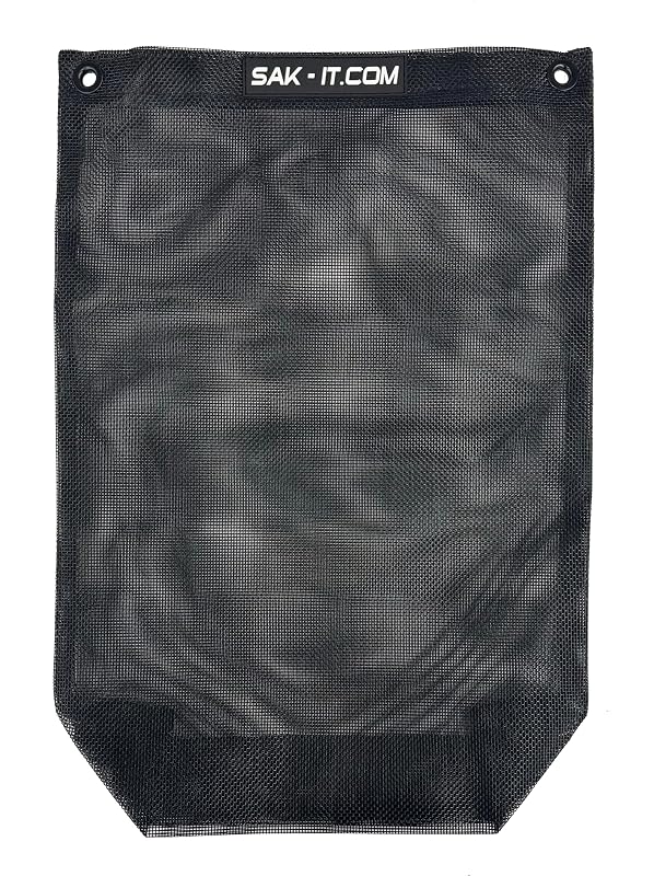 Lixeira para Veículos Off-Road SAK-IT Scrap SAK, Plástica Preta com 2 Cordões Elásticos, para SxS, ATV, UTV, Jeep, Barco e Carrinho de Golfe