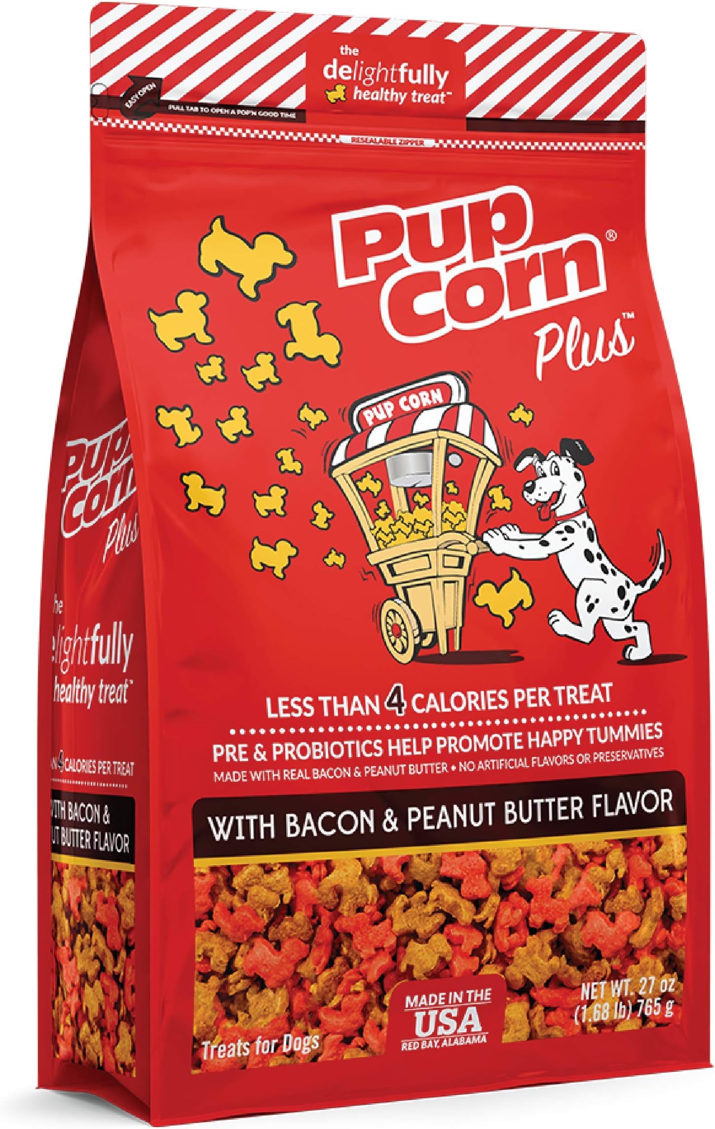 PupCorn Plus Bacon and Peanut Butter Flavor Dog Treats