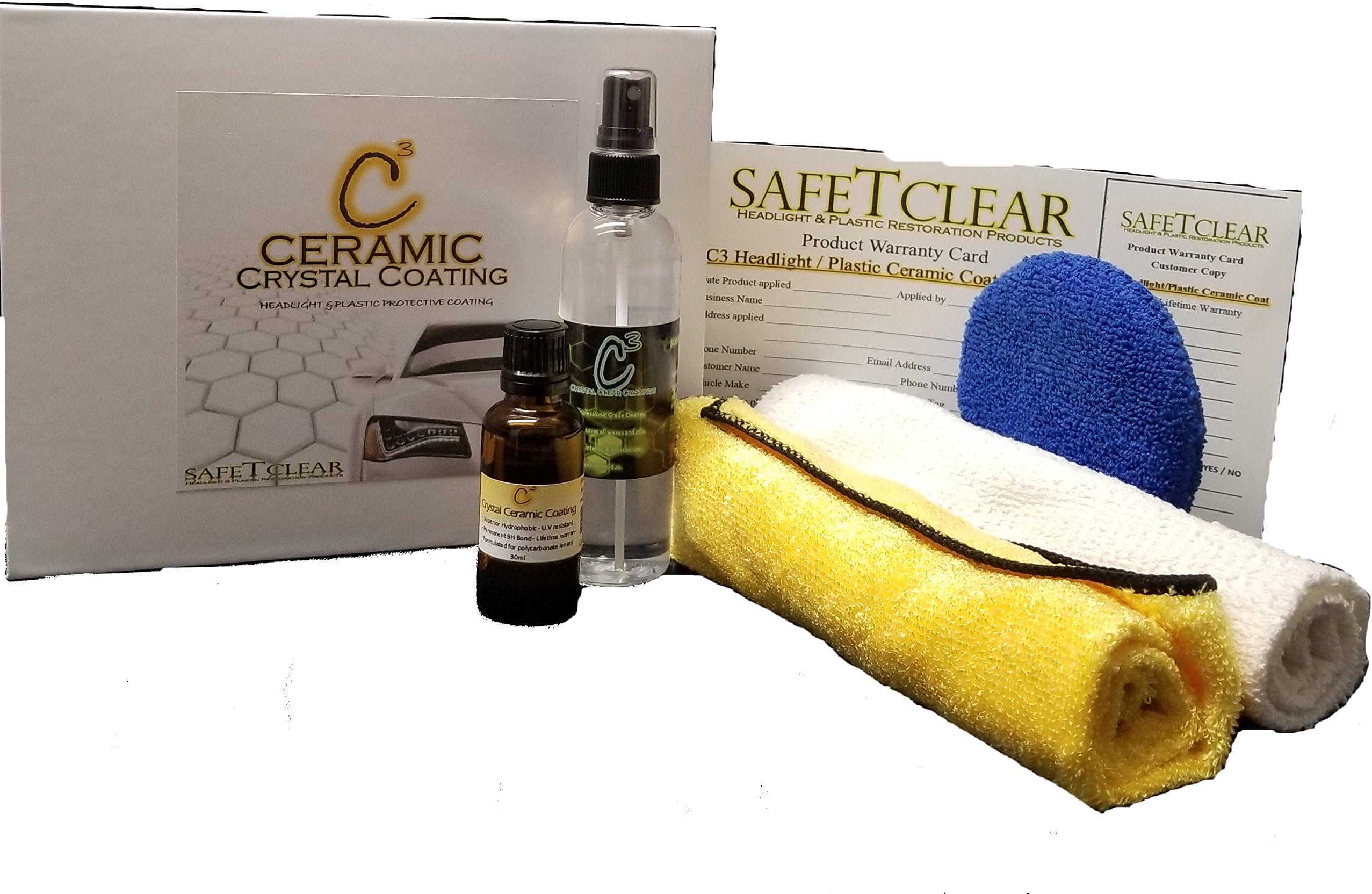 C3 Pro Coat Kit (30ml Bottle) Headlight Ceramic Polycarbonate Coating * 5yr Warranty *