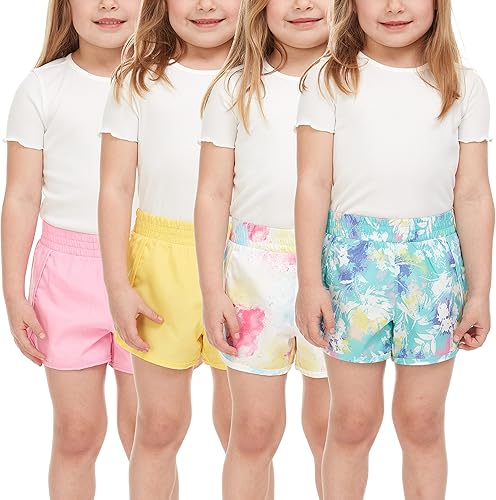 Miniatura 6 de BTween Pantalones cortos de verano de 4 piezas para niñas Pantalones cortos de rendimiento Dolphin Pantalones cortos deportivos para correr para