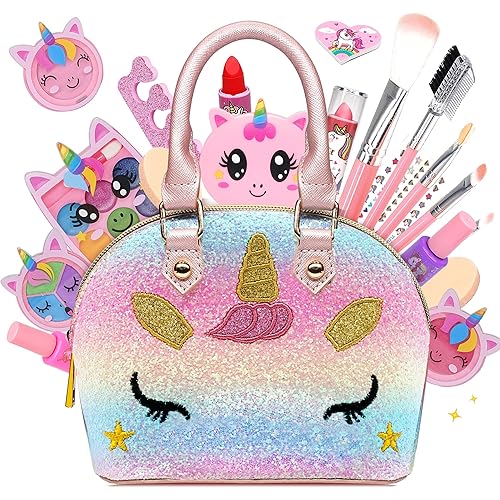 Kids Makeup Kit for Girl - Washable Non-Toxic Kid Make Up Toys, Makeup Set for Toddlers, Children Princess Little Girls Play Makeup, Christmas Birthday Gifts for 4 5 6 7 8 9 10 Year Old Girls