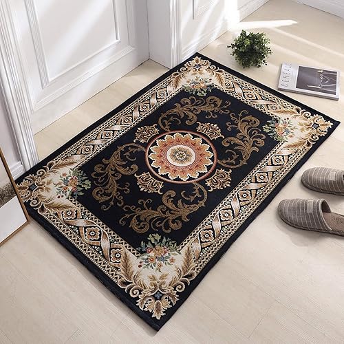 Tapete para interiores para puerta delantera, súper absorbente, de perfil bajo, antideslizante, duradero, para entrada, lavable a máquina, (32 x 20