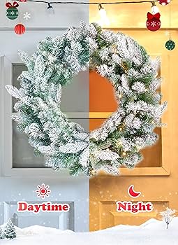 Amazon.com: Christmas Wreath for Front Door, Battery
