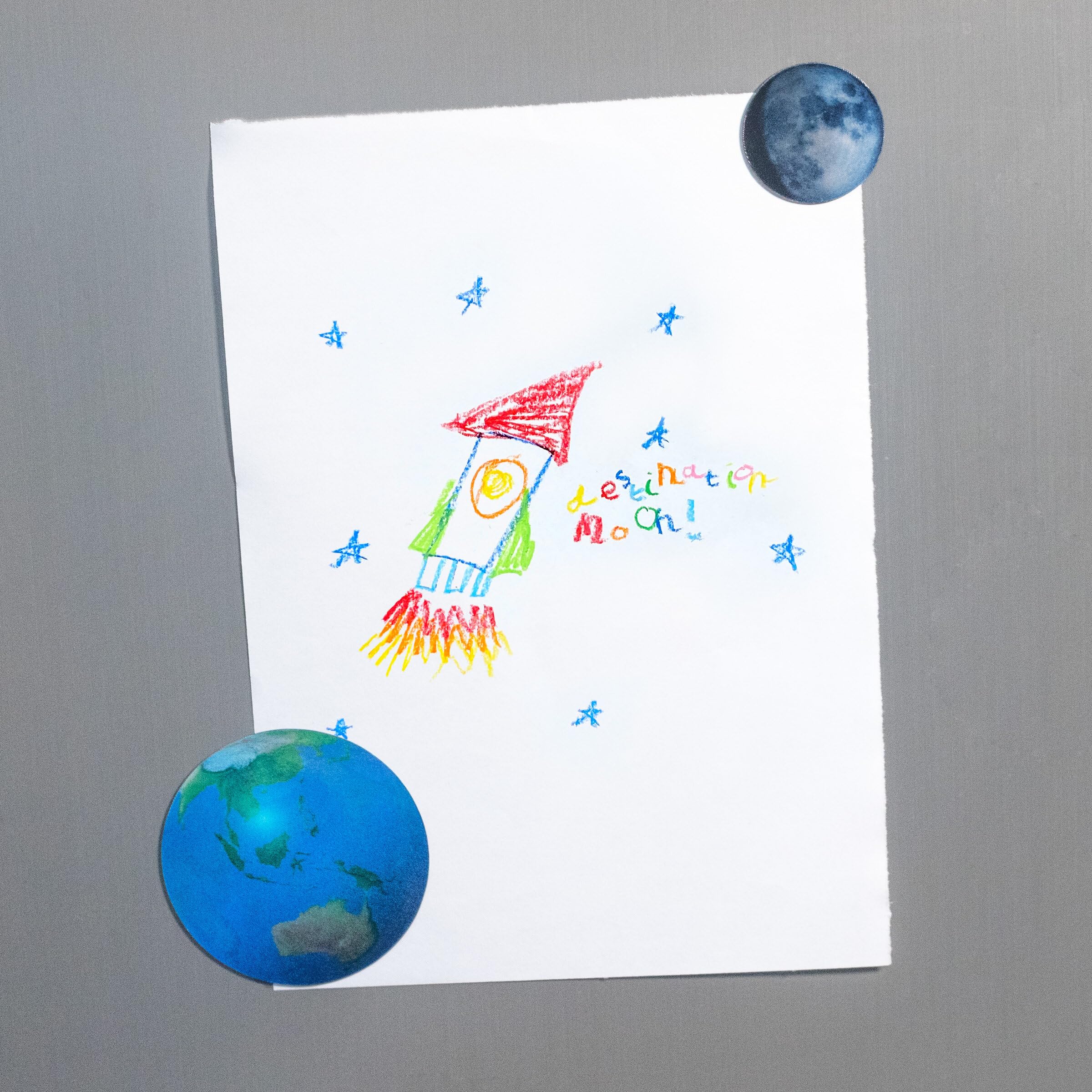 Suck UK - Animated Moon & Earth Fridge Magnets | Fridge Magnets for Kids & Fun Magnet for Whiteboard | Magnet Planets Kids Solar System | Space Gifts Science Gifts & Space Decorations - Image 3