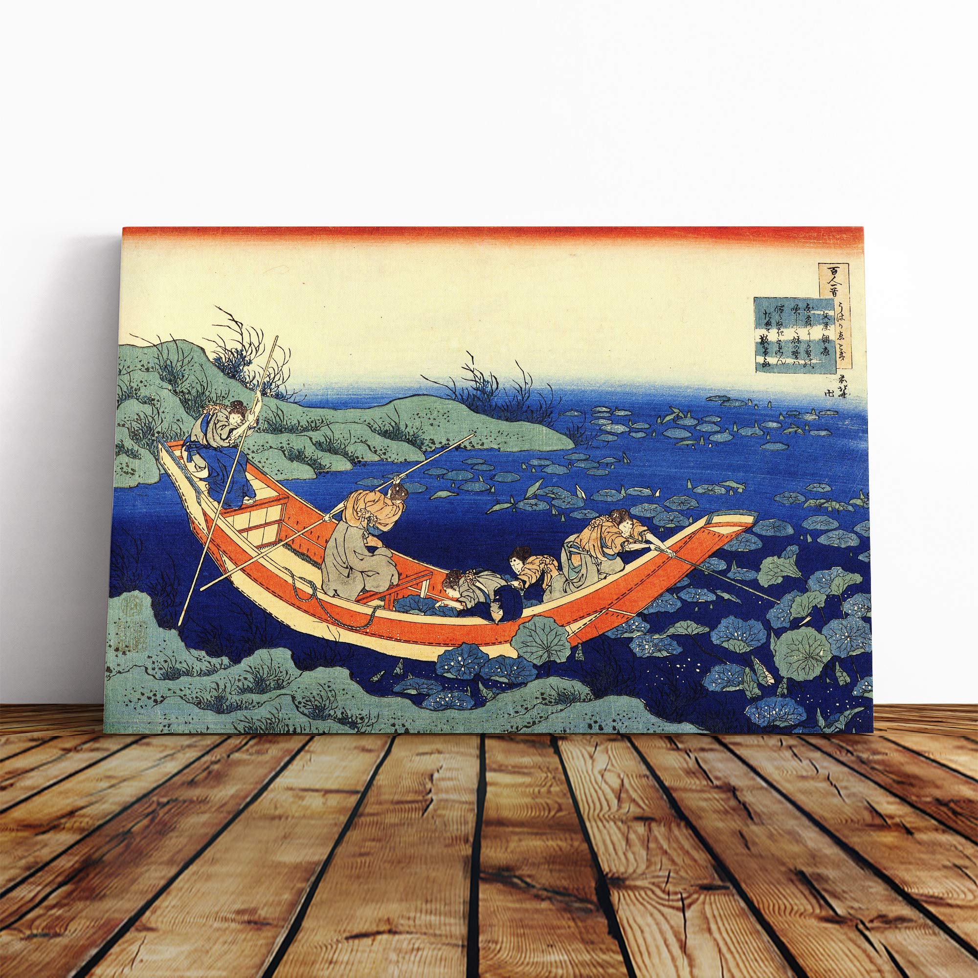 Hokusai Japanese Oriental Canvas Print | Gallery Wrapped 30mm Frame Wall Art | 24x16 inches | Ready to Hang | Asian Picture | Living Room Bedroom Lounge Office