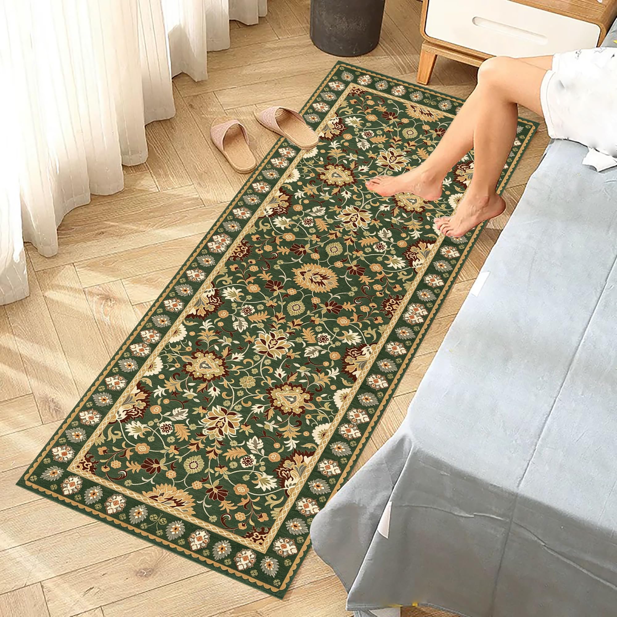 Długi chodnik do korytarza, antypoślizgowy, 120 x 200 cm, chodnik kuchenny do kuchni, nadaje się do prania, dywan na korytarz, dywan wyłapujący brud, do wejścia, salonu, sypialni