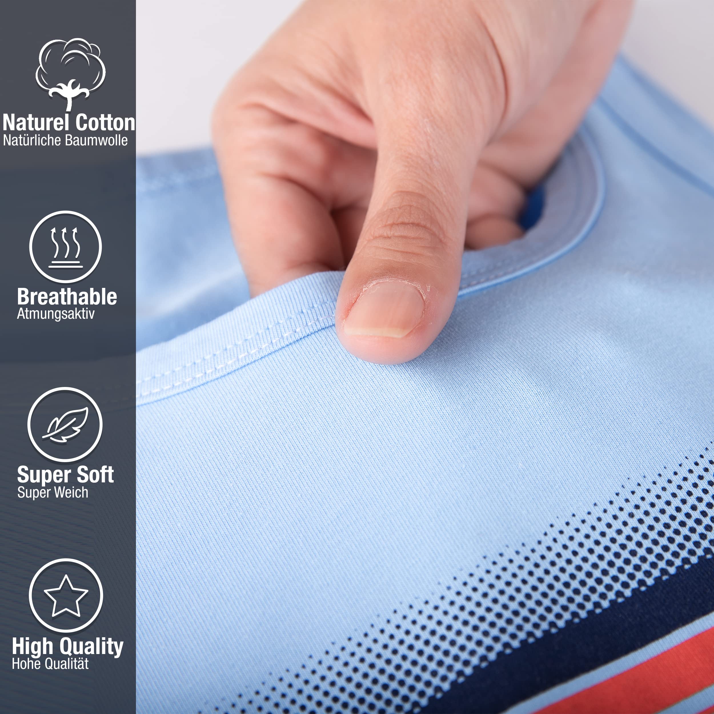 LOREZA ® 5 Débardeur Maillot de Corps sous-vêtements pour garçons en Coton - Tailles 2 à 15 Ans