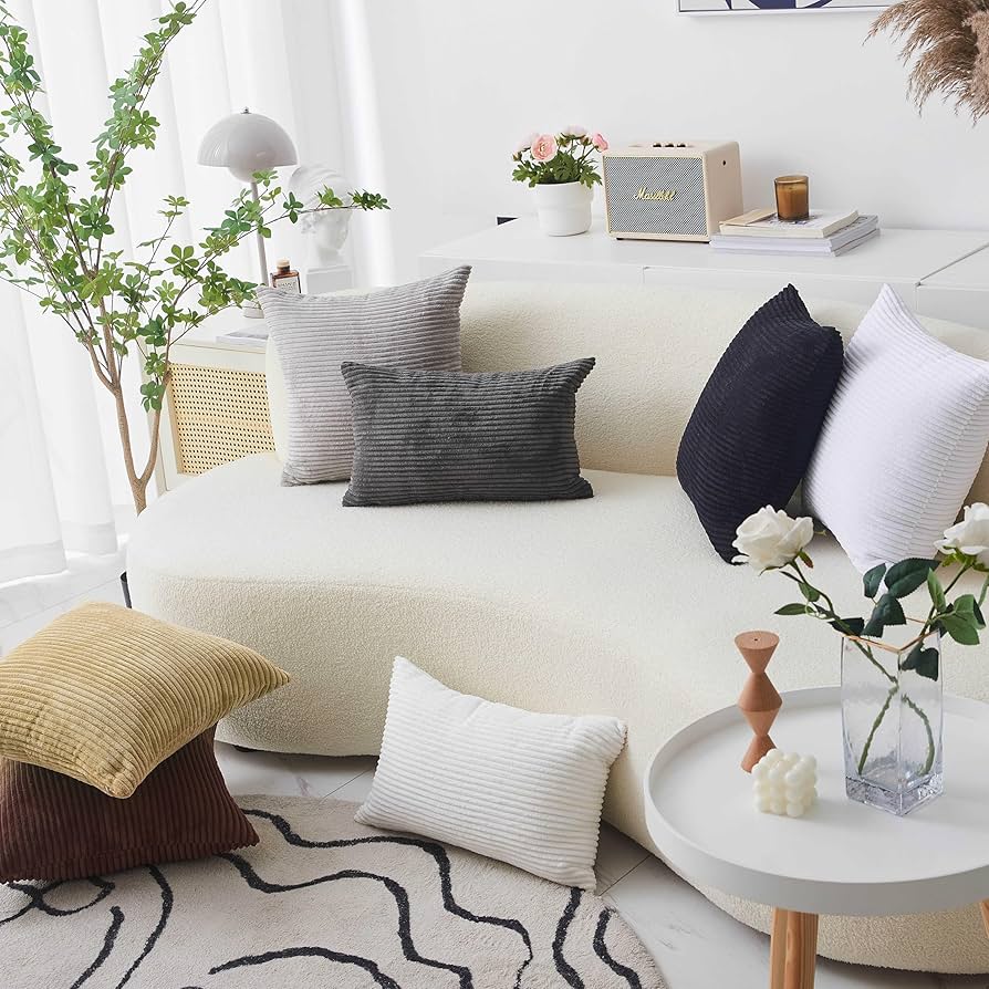 Amazon.co.jp: Home Brilliant 単色の装飾クッションカバー