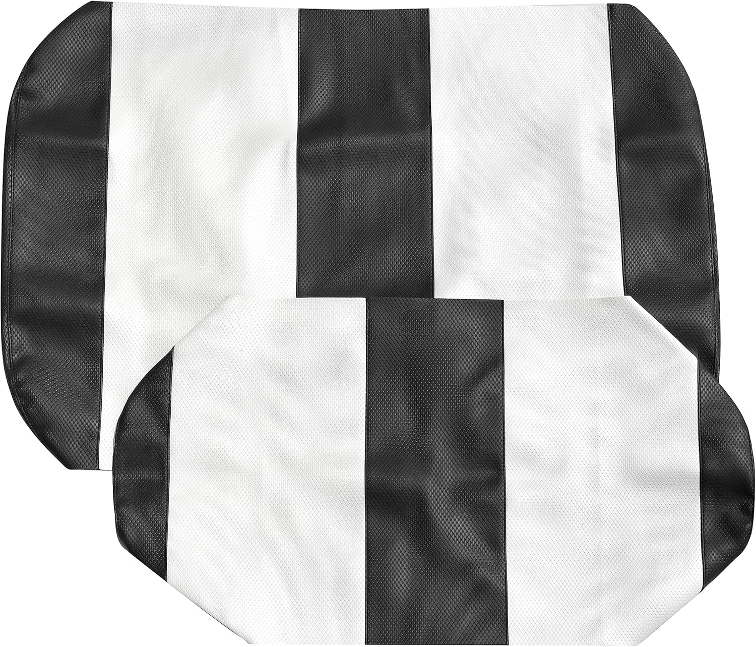Seat Cover Replacement for Yamaha Drive or G-29 Golf Cart - Front Bench Seat - Premium Marine Vinyl - 5 Panel Stitching - Staple On Installation - Two-Tone Golf Cart Seat Covers (Black & White)