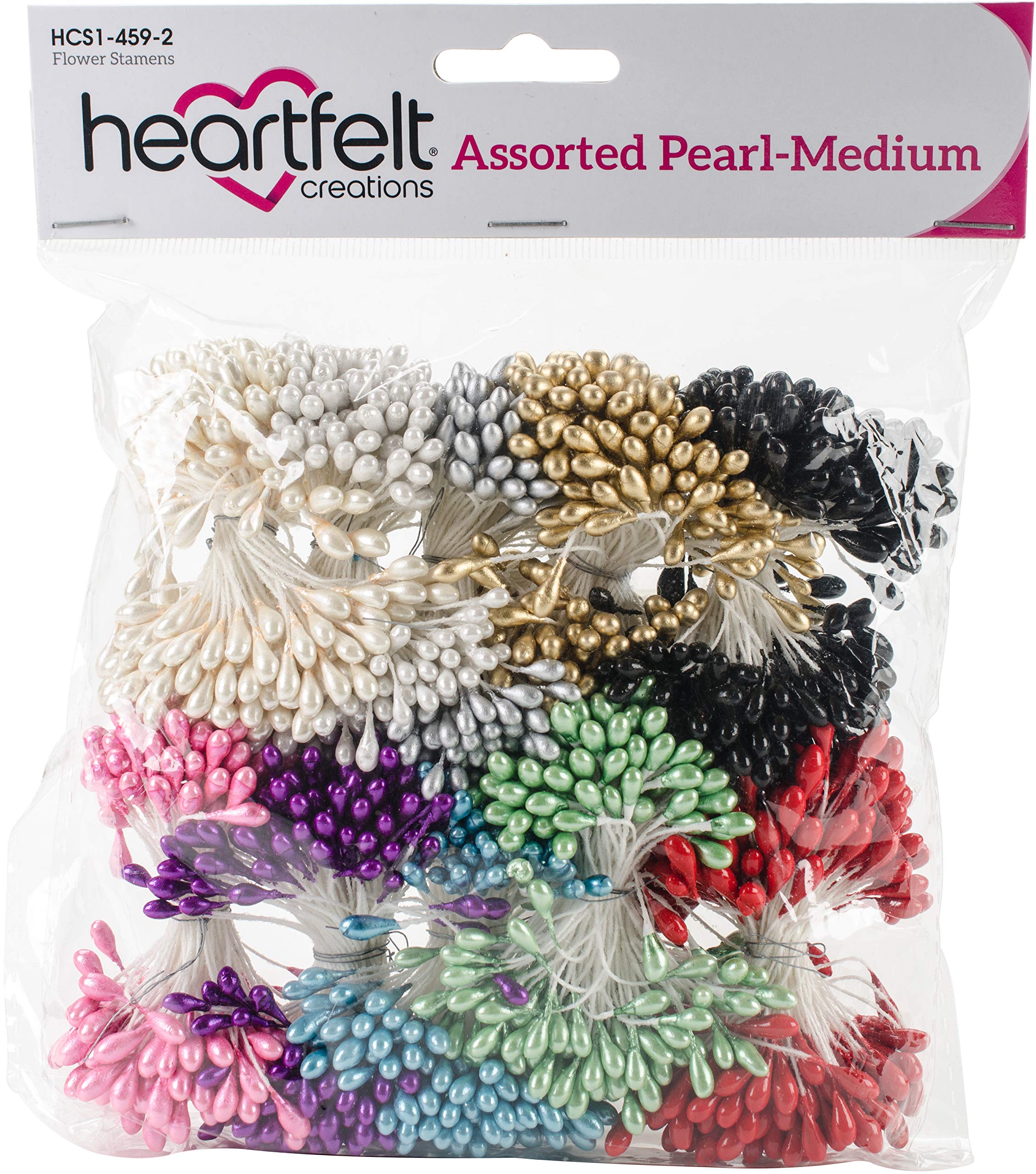 Pearl Stamens Medium 5mmx2.25" 10/Pkg-Assorted