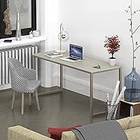 Vista 90 de SHW Mission - Escritorio para computadora de oficina en casa, de 32 pulgadas, nogal