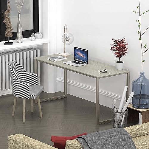 Miniatura 106 de SHW - Escritorio de 32 pulgadas para computador, oficina en casa, roble Roble,Negro,Espresso,Marrón