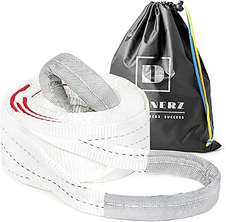 Tow Strap Heavy Duty 20 ft 30000 lbs - Dawnerz Towing Rope 6 m 14 Tons with Triple Reinforced Loops