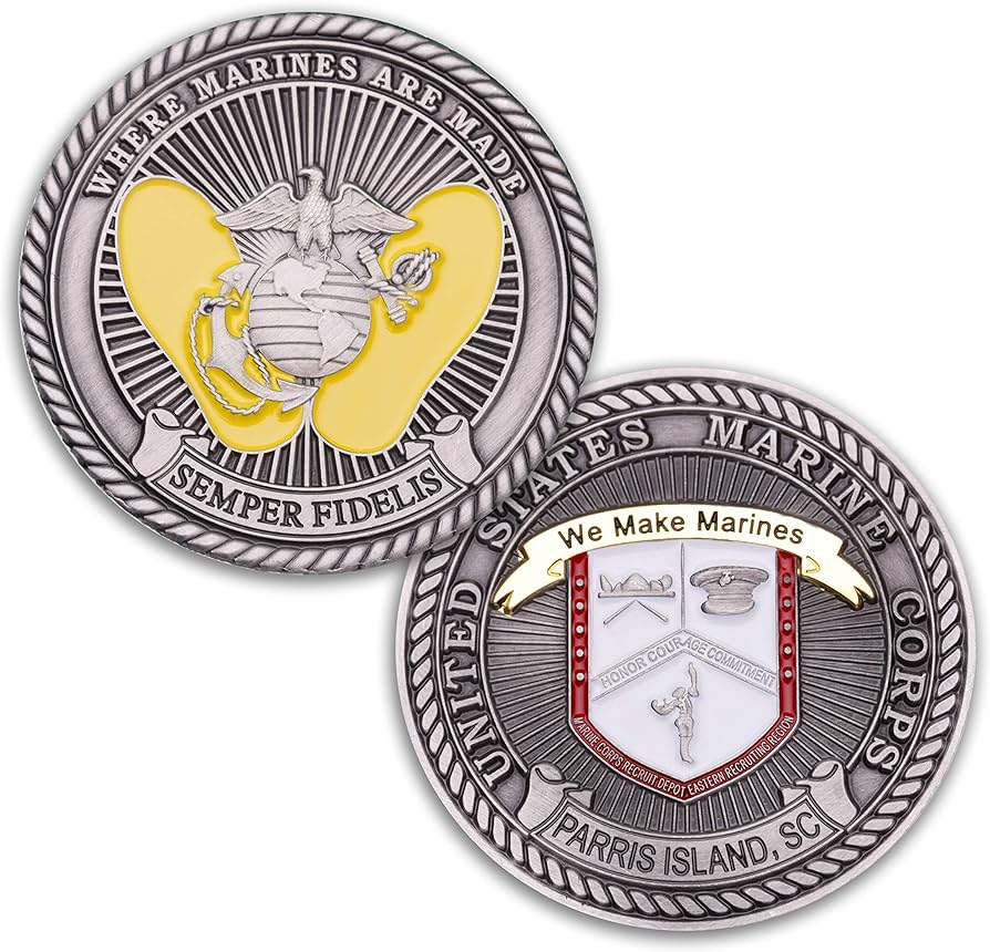 Amazon.com: Parris Island Challenge Coin - Marine Corps Recruit