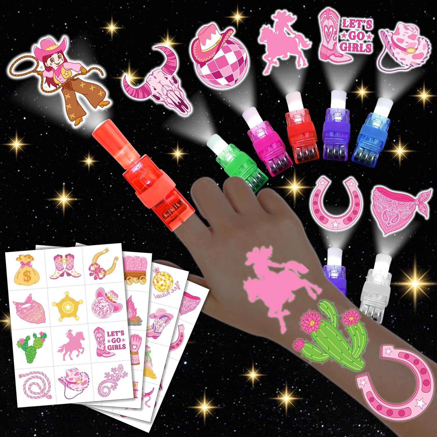 72 PCS Cowgirl Party Favors for Boys and Girls