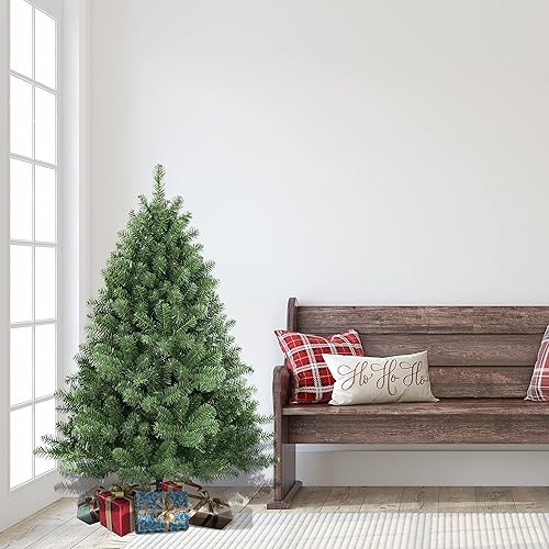 Miniatura 4 de Puleo International Árbol de Navidad artificial de abeto Vermont de 4.5 pies con soporte