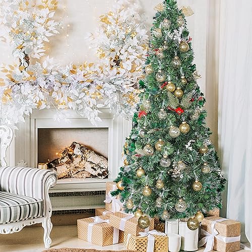 Miniatura 4 de Lulu Home 30 adornos de bola de Navidad transparentes de 2 pulgadas, bolas transparentes preencordadas con decoraciones únicas en el interior, bolas