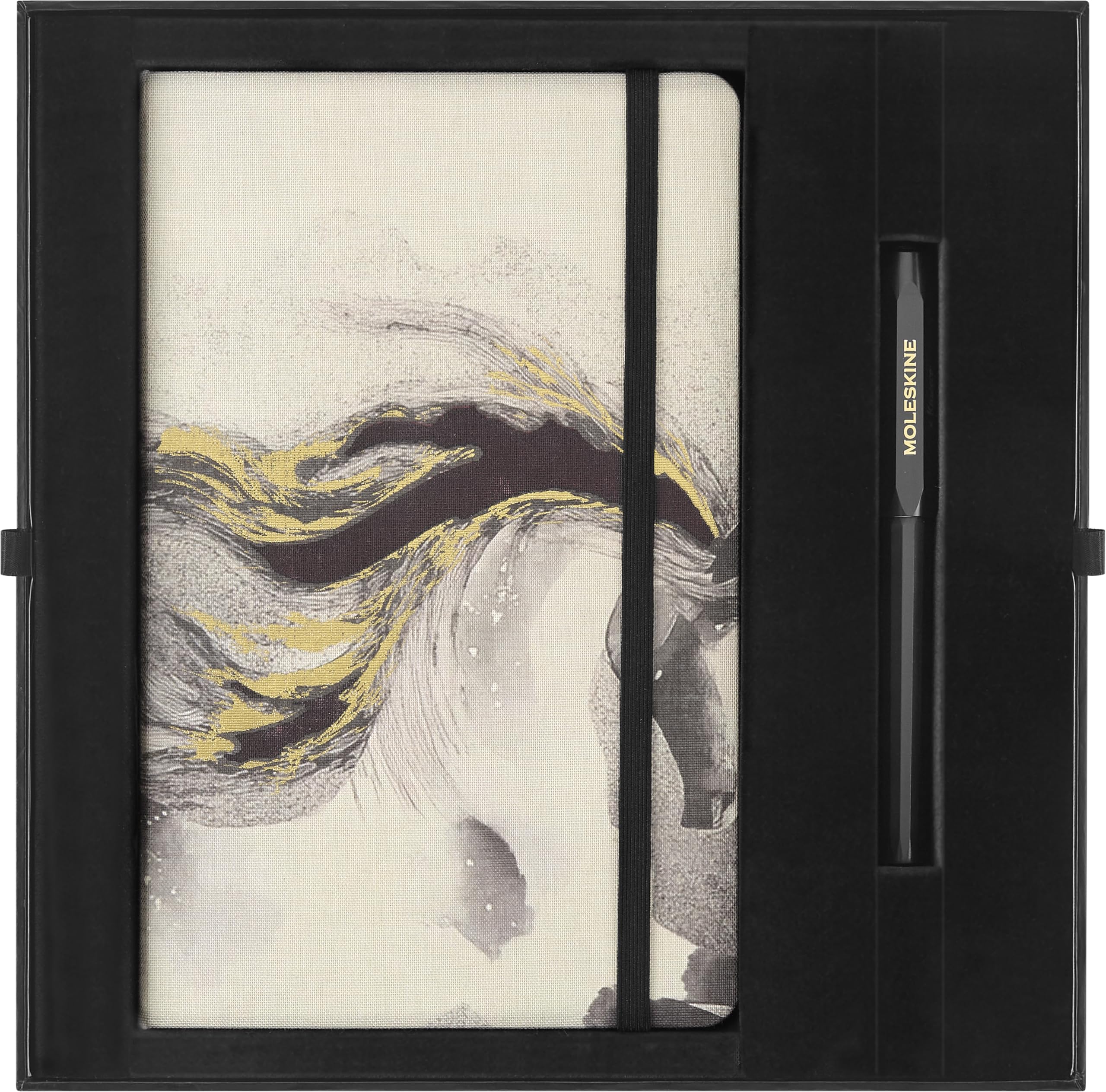 Moleskine Das Jahr des Pferdes Premium Bundle. Notizbuch L/A5, liniert, fester Einband, Kalligrafie, Precious & Ethical Vegea Notizbuch, L/A5, fester ... Gepäckanhänger, wiederverwendbare Geschenkbox