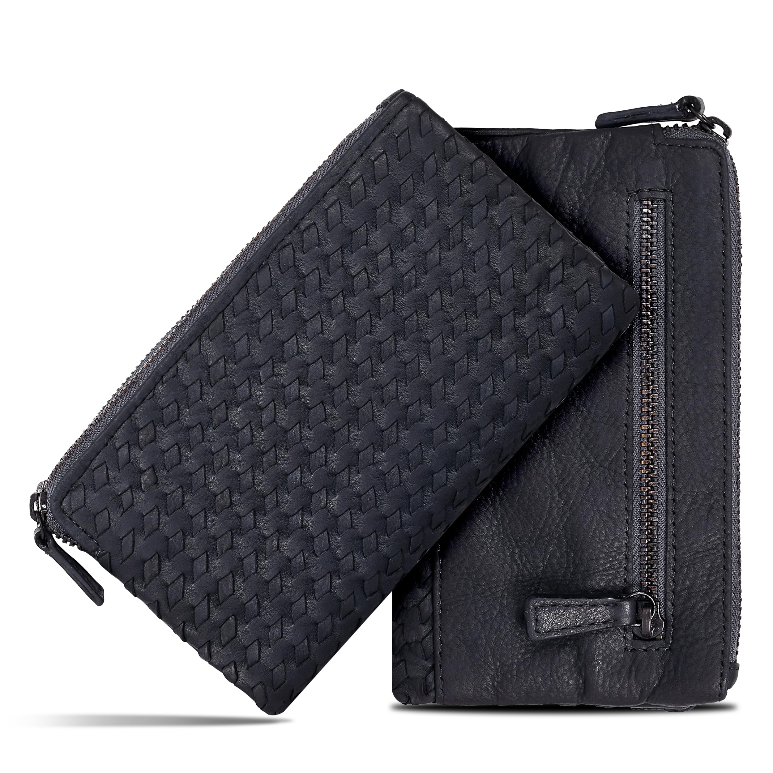 Real Leather Women Wallet Leather with RFID Blocking -Trifold Card Holder Designer Ladies Clutch with ID Window Wallets