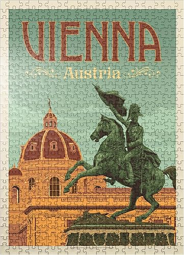 Miniatura 1 de MyPuzzle Austria Viena, póster vintage, rompecabezas prémium de 500 piezas para adultos