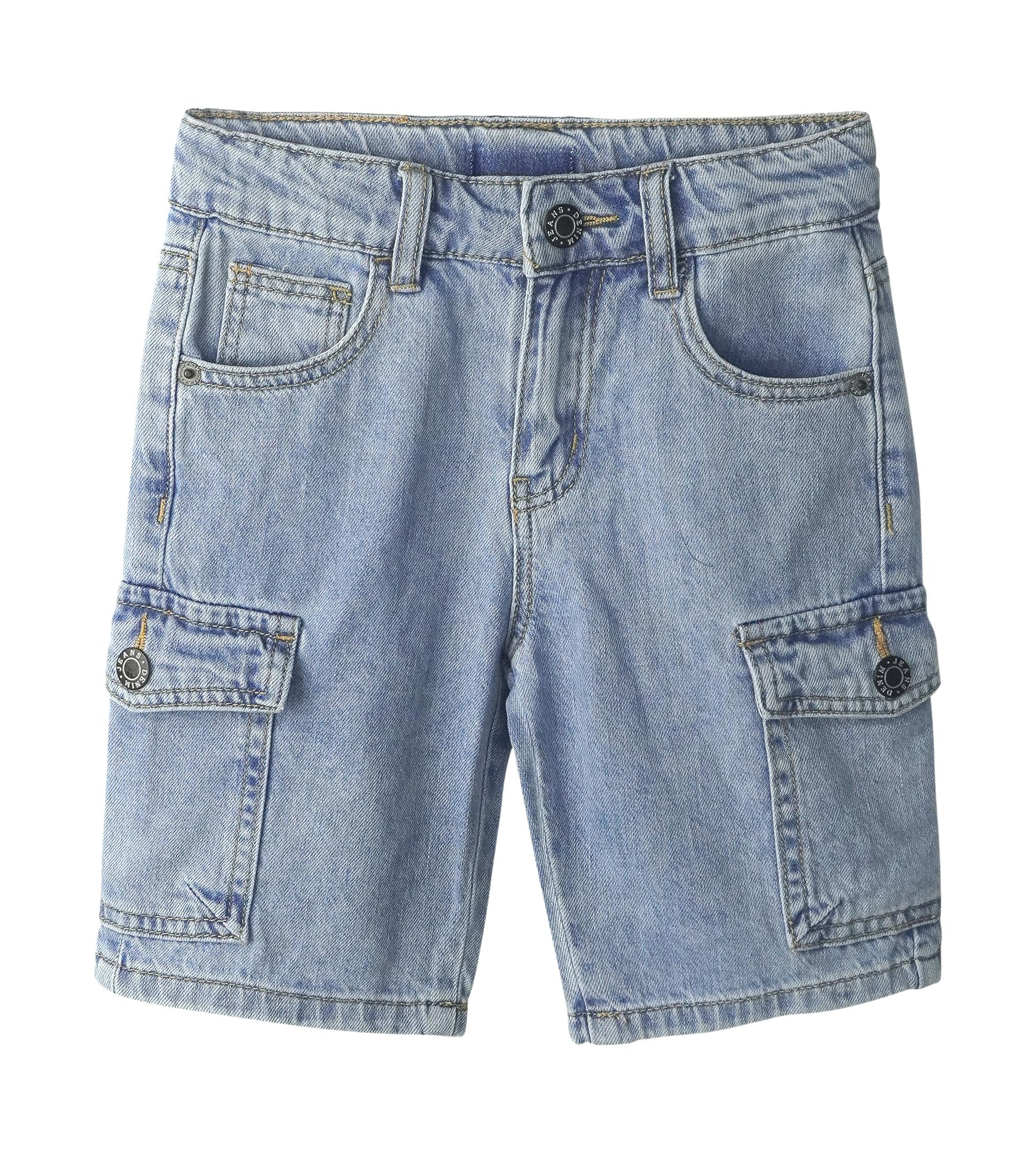 Pantalones cortos de mezclilla elásticos que no aprietan la cintura del niño 7