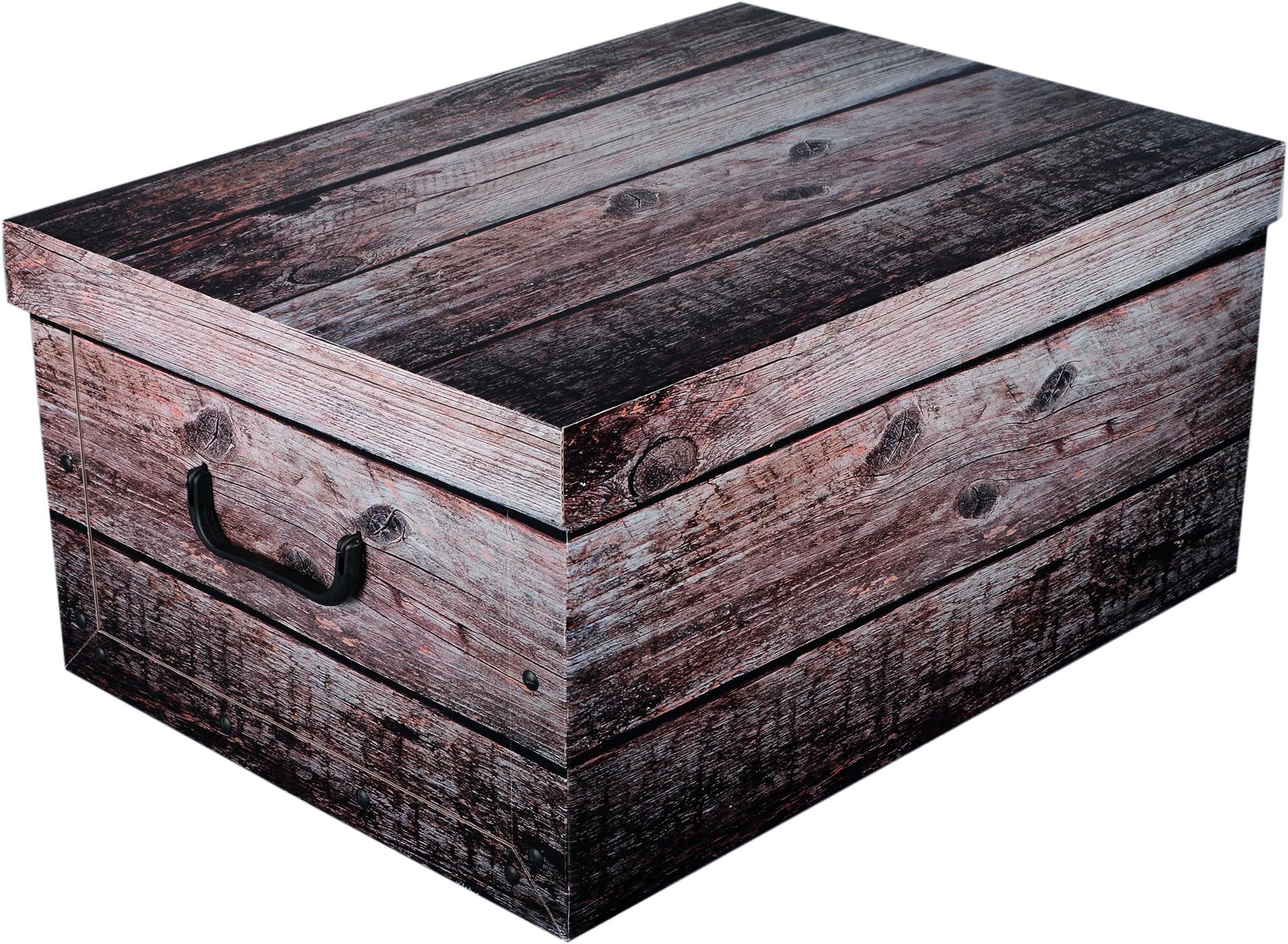 XXL decorative box in beautiful, grey wood look, great design, fits in every household! Classic and high-quality! With handles for carrying and XXL capacity!