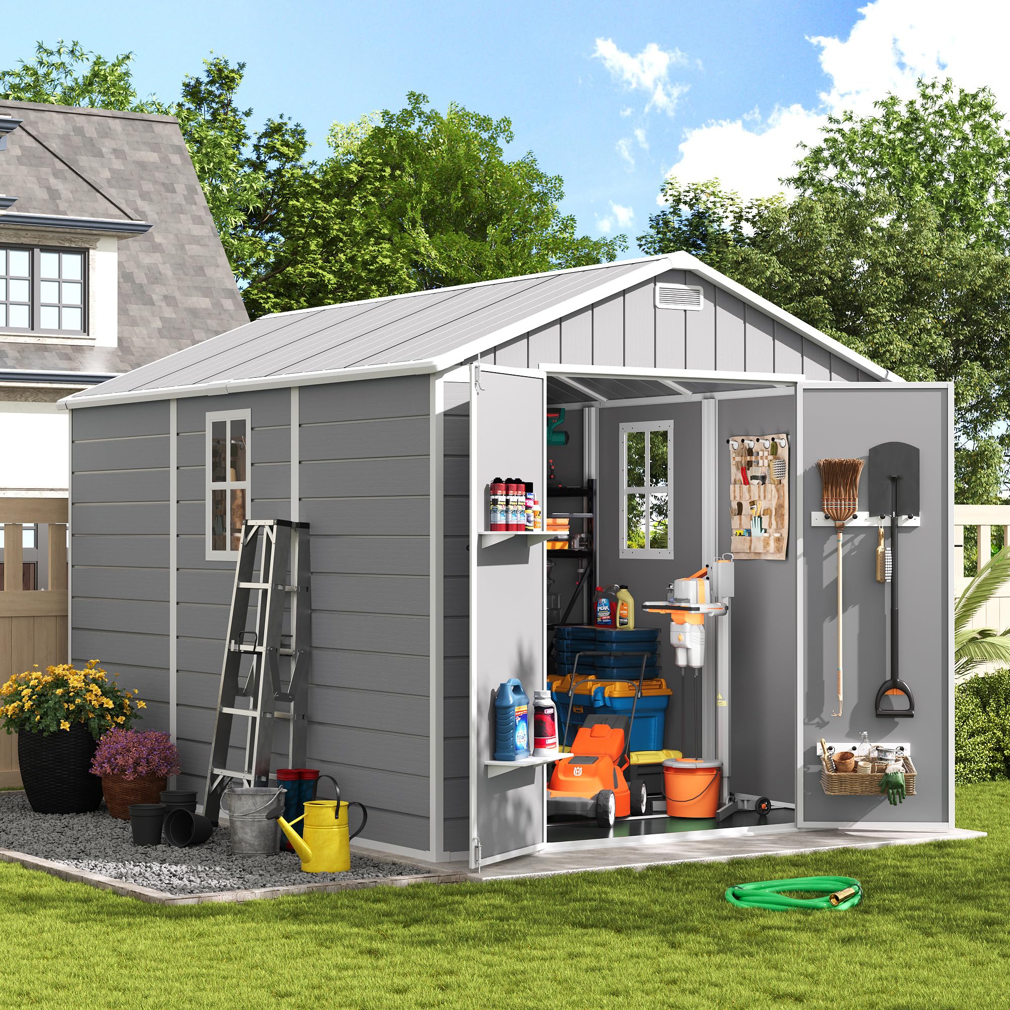Amopatio 8x10 ft Resin Shed