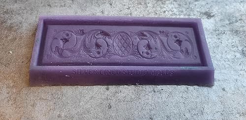 Miniatura 8 de Ornamental filigree rectangle #2 Silicone candybar chocolate mold, resin, fondant, wax and more. (random color) (X-Large)