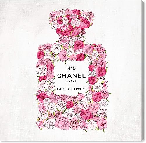 The Oliver Gal Artist Co. Oliver Gal 'Number 5 Rose II' - Lienzo decorativo para pared (30.0 x 30.0in), color rosa