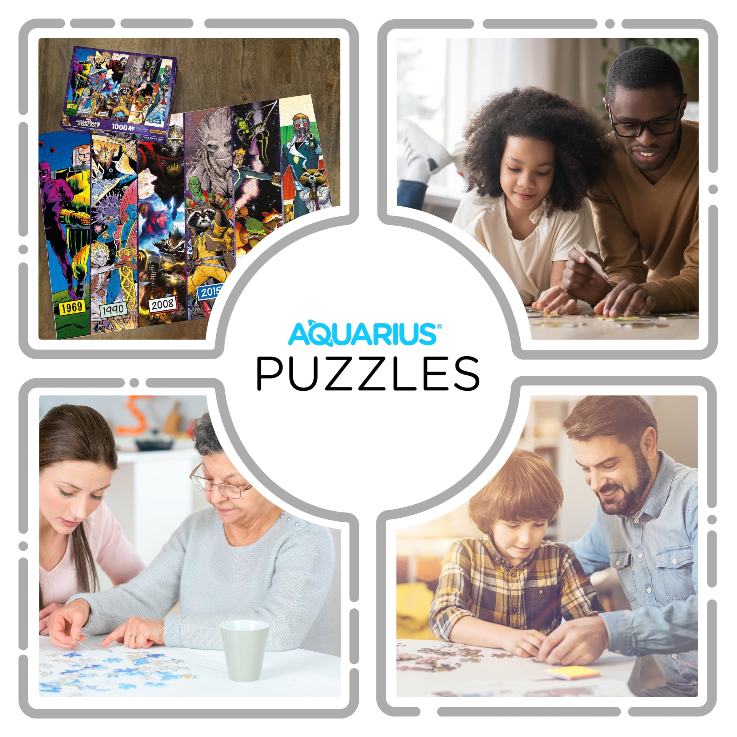 AQUARIUS Puzzle Timeline dei Guardiani della Galassia (puzzle da 1000 pezzi) – Senza abbagliamento – Regolazione precisa – Praticamente senza polvere – Merci e oggetti da collezione con licenza