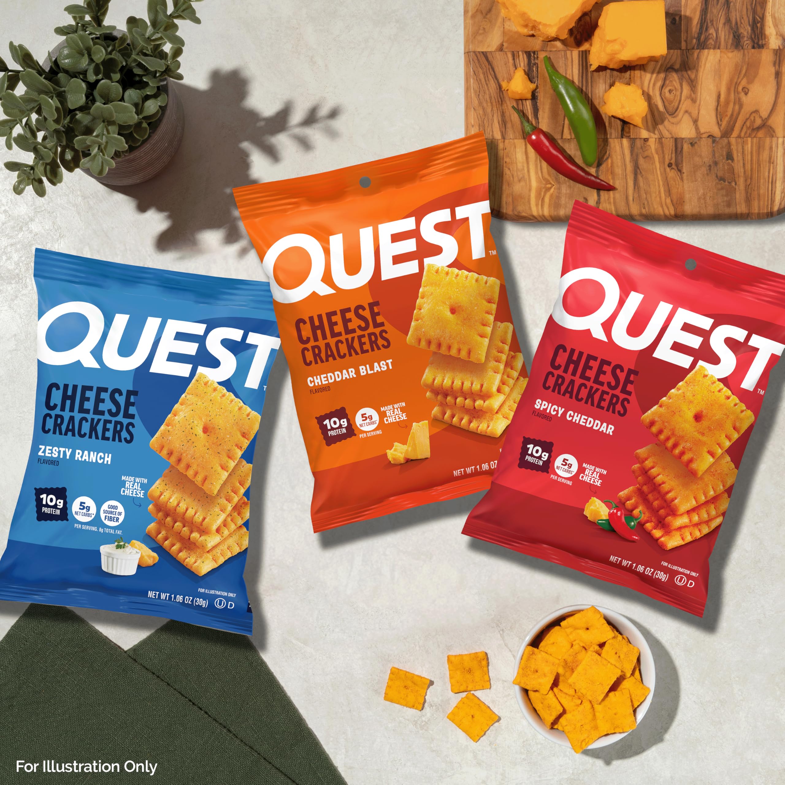 Amazon.com: Quest Nutrition Cheese Cracker Variety Pack, 10g