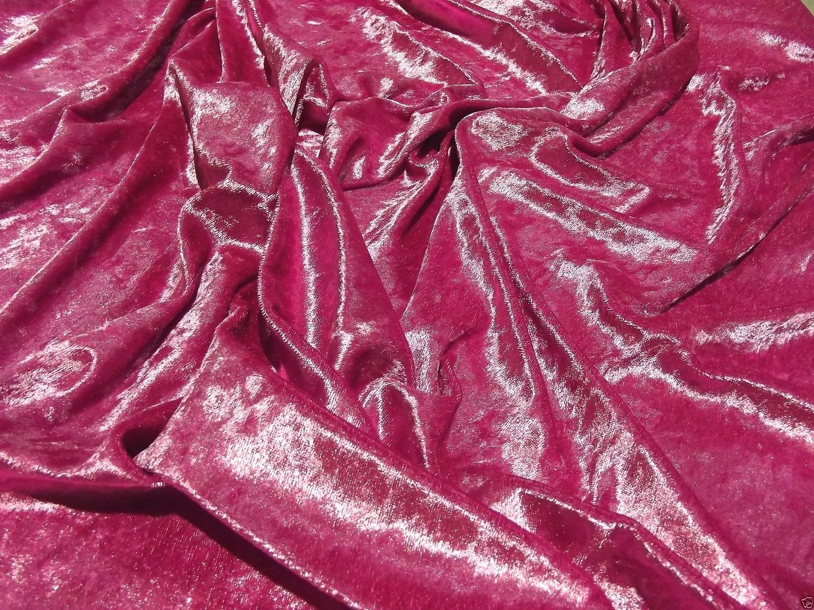 Velours écrasé haut de gamme couleur rouge à lèvres 5m drapé noble pour haute couture