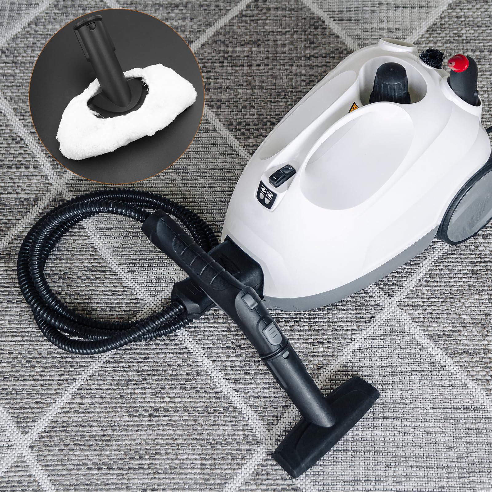 Raxfekro Accessoires pour nettoyeur vapeur Kärcher SC1 SC2 SC3 SC4 SC5 SC7 Pièces de rechange Nettoyeur vapeur Buse manuelle Brosse à outils compatible avec nettoyeur vapeur Kärcher
