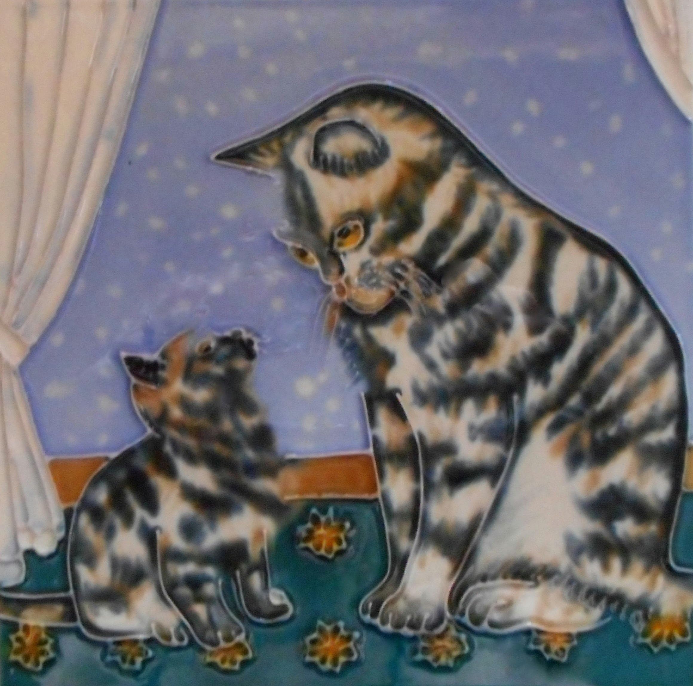 6 X 6 INCH CAT CERAMIC TILE BY