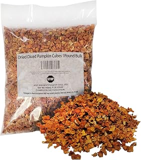 Dried Diced Pumpkin Cubes 1 Pound Bulk-For Soups And Dehydrated Emergency Food Storage or Camping Needs