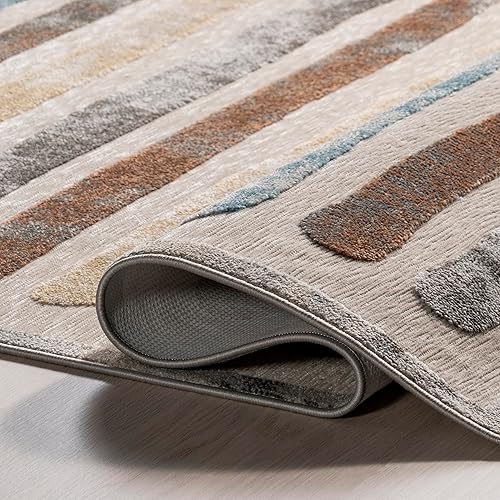 Miniatura 6 de nuLOOM Jenae Alfombra de área lavable a máquina, 4 x 6 pies, multicolor