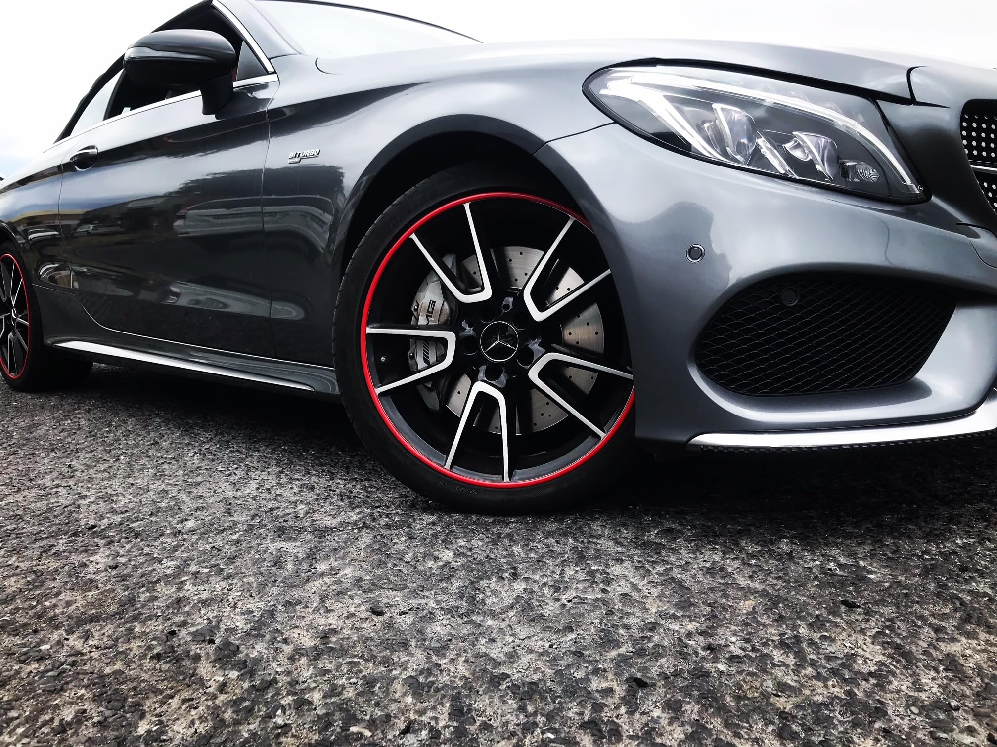 Rim Protector Kit RED for Car Wheels – Alloy Wheel Guard Strip Kit Fits up to 21" Rims | Set of 4 Rim Protectors | Easy to Install Curb Rash Defense for Rims