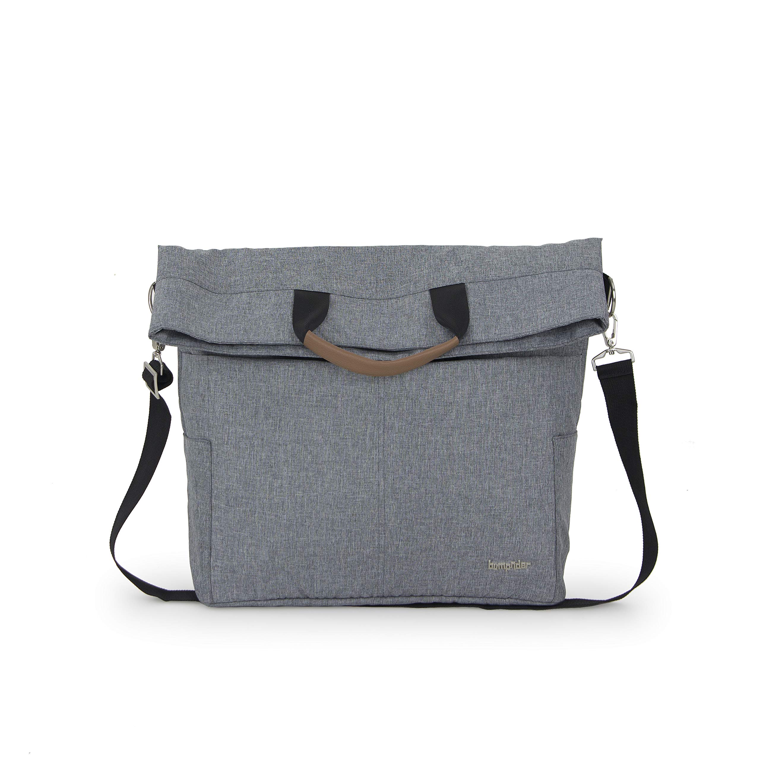 Bumprider Mama Tasche mit 6 Innenfächern und magnetischem Haken zur Befestigung am Kinderwagen Bumprider Connect2 Farbe: Grau meliert Braun