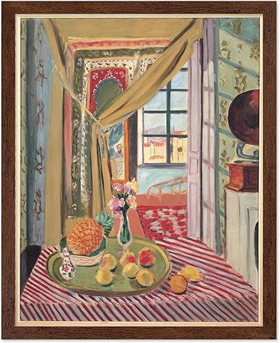 Miniatura 9 de Poster Master Póster vintage de Henri Matisse – Interior retro con impresión fonográfica – Obra de arte de frutas – Diseño de fauvismo – Pintura