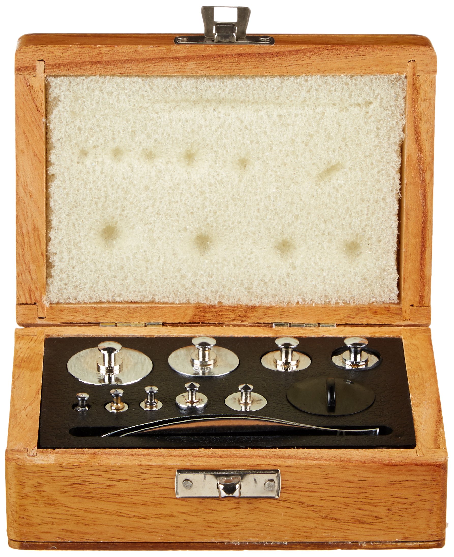 United Scientific AWB100 Wooden Analytical Weight Box, Set of 9