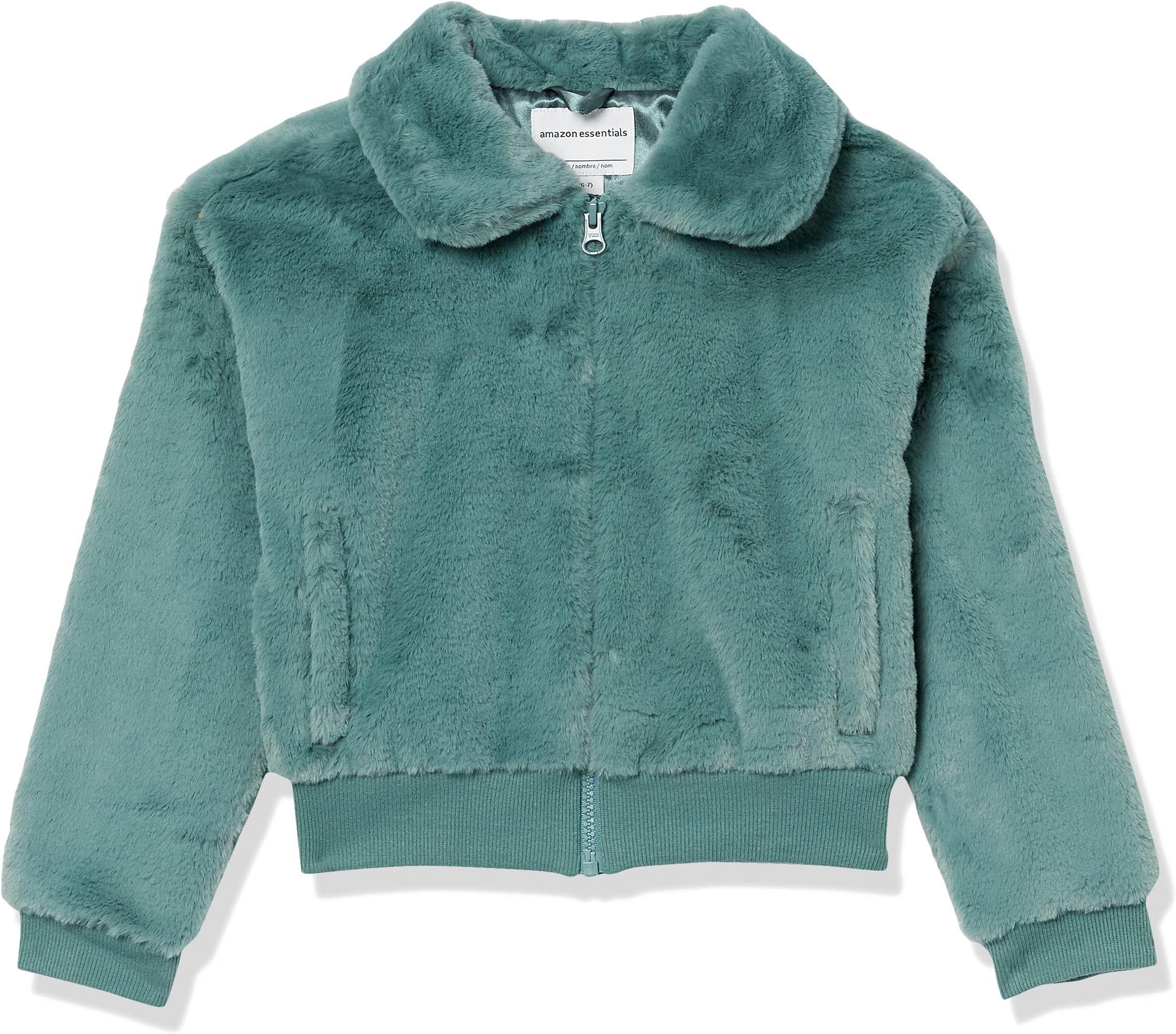 Girls and Toddlers' Cropped Faux Fur Jacket, Outerwear